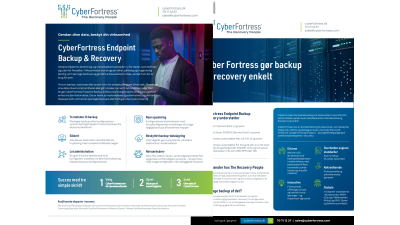 Datablad - CyberFortress Endpoint Backup & RecoveryDK